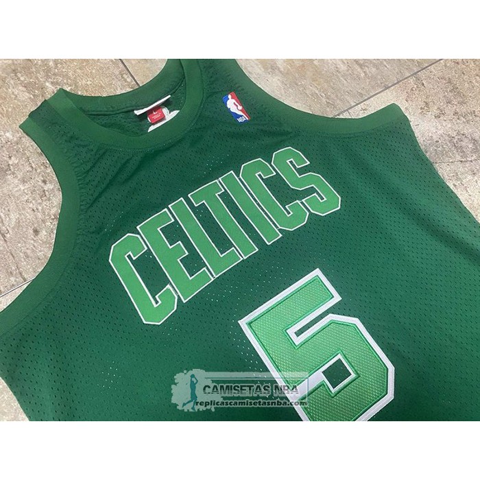 Camiseta Boston Celtics Kevin Garnett NO 5 Mitchell & Ness 2012 Verde